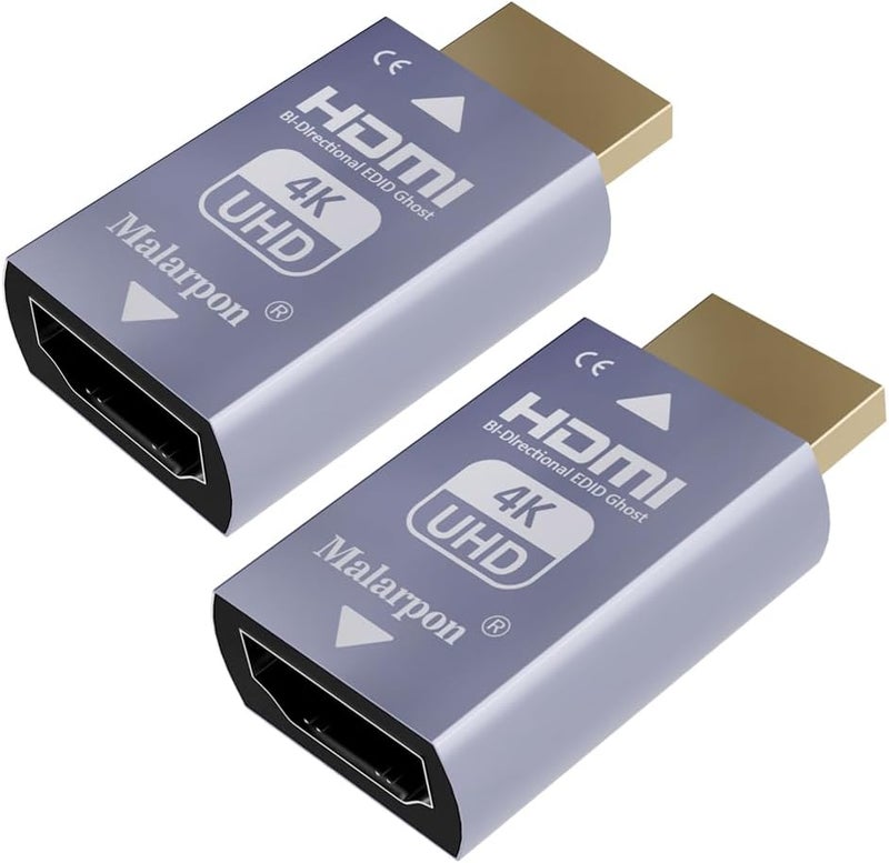 Malarpon Hdmi Edid Emulator Passthrough 3rd Generrtion Aluminum fit Headlesskeep The EDID of The Monitor Active Switches and Extenders 3840x2160@59Hz 2P - Image 1