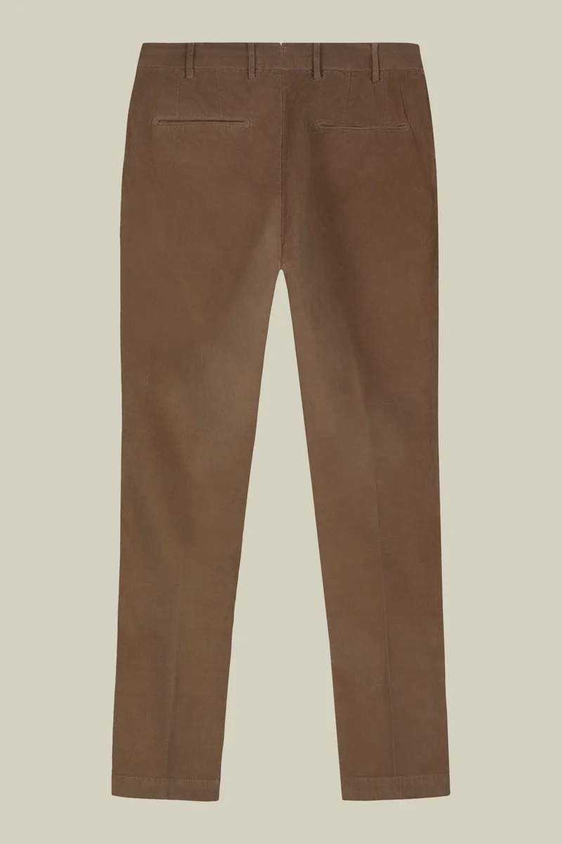 Doppelganger Beige Men's classic trousers in 1000-line velvet regular fit - Beige for Men | Best Price UAE