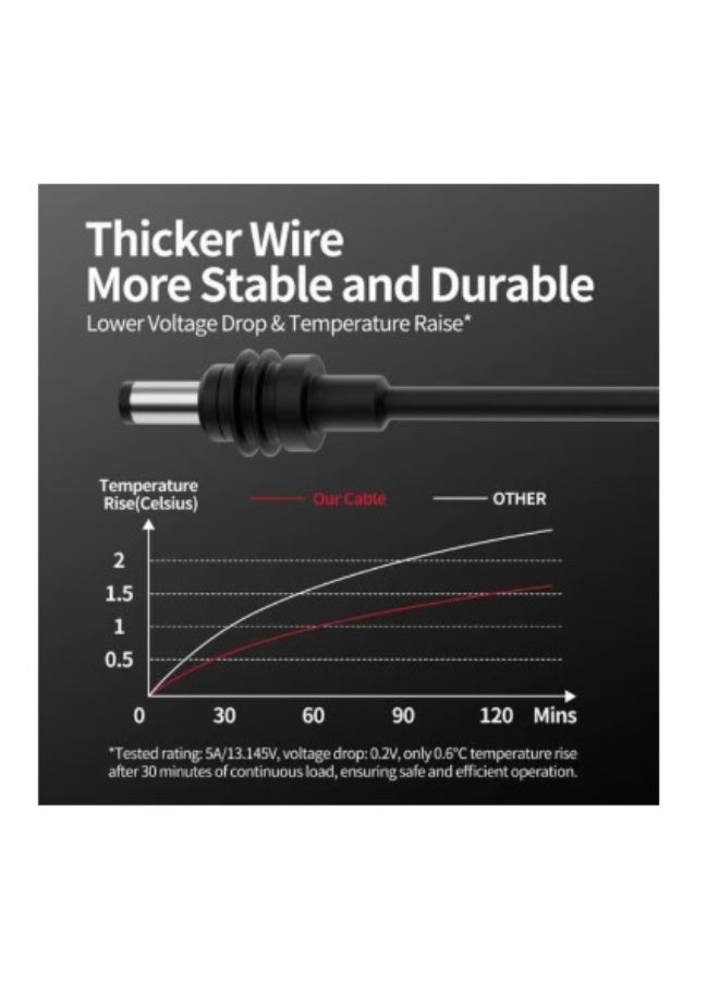 Terabyte Starlink Mini 12V 48V Heavy Duty Car Charger DC Power Cord 9.84FT 3M - Image 3
