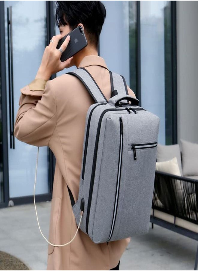Arabest - Laptop Waterproof Office Business Backpack Smart Laptop Backpack bag with USB Charging port Large Capacity Student Travelling multi function Convenient Durable Water Repellent - Image 1