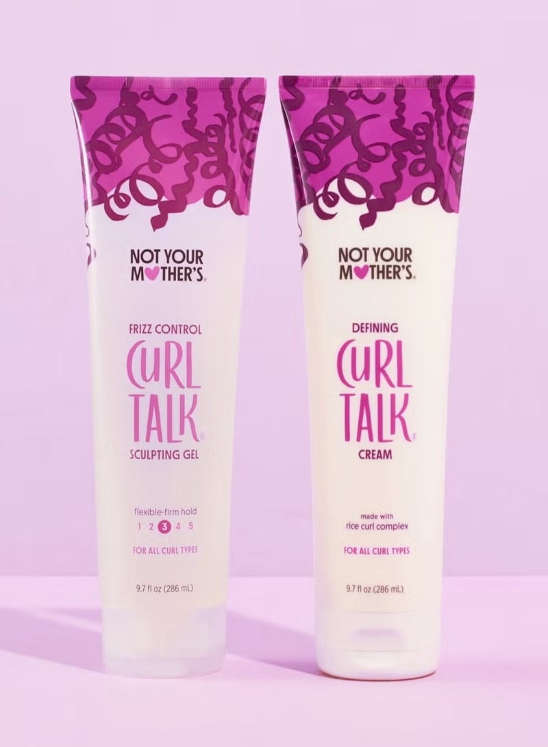 Not Your Mother's (Pack of 2) Curl Talk Frizz Control Sculpting Gel and Defining Cream, 2x9.7 fl oz - Image 1