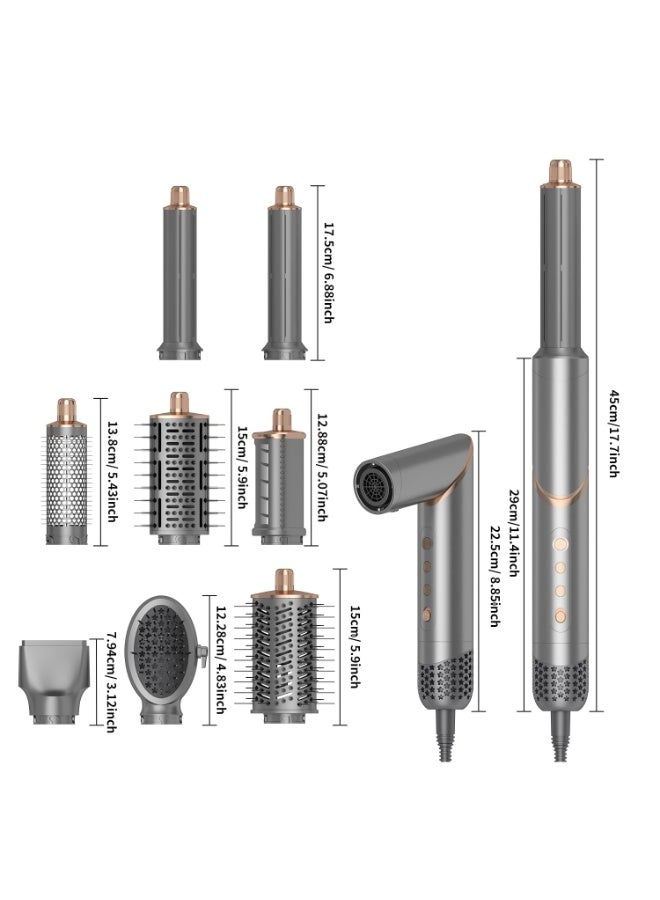 TANGBLIB 8 in 1 Hair Styler & Hair Dryer Brush Set, High-Speed Negative Ionic Foldable Hair Dryer Fast Drying, Multi Professional Hot air Styler for Curling Volumizing Straightening Styling - Image 3