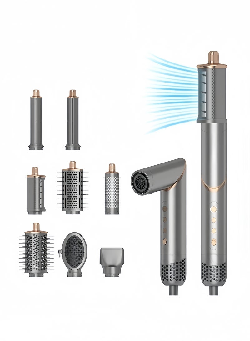 TANGBLIB 8 in 1 Hair Styler & Hair Dryer Brush Set, High-Speed Negative Ionic Foldable Hair Dryer Fast Drying, Multi Professional Hot air Styler for Curling Volumizing Straightening Styling - Image 1