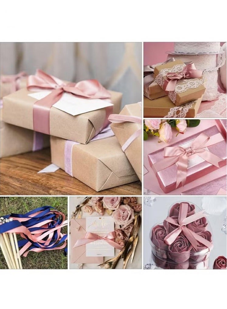 الشريط الوردي ، 1-1/2 بوصة × 25 ياردة شريط الساتان الشريط الساتين لالتفاف الهدايا ، الحرف اليدوية ، أقواس الشعر ، وإكليل الزهور ، زخرفة حفلات الزفاف وغيرها من مشاريع الخياطة - Image 5