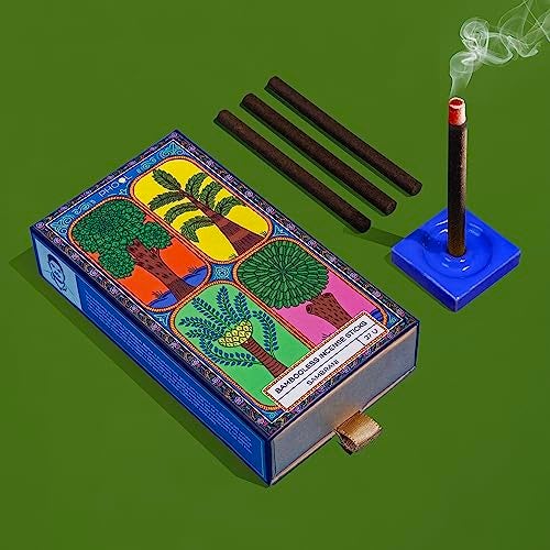 PHOOL LUXURY INCENSE عود فخامة PHOOL أعواد بخور بدون Bambooless | أعواد لُبان سامبراني للدعاء، الهفان والأرتي | عود طبيعي خالي من المواد الكيميائية ودخان | عطر يدوم طويلاً | حامل بخور مجاني | - Image 5