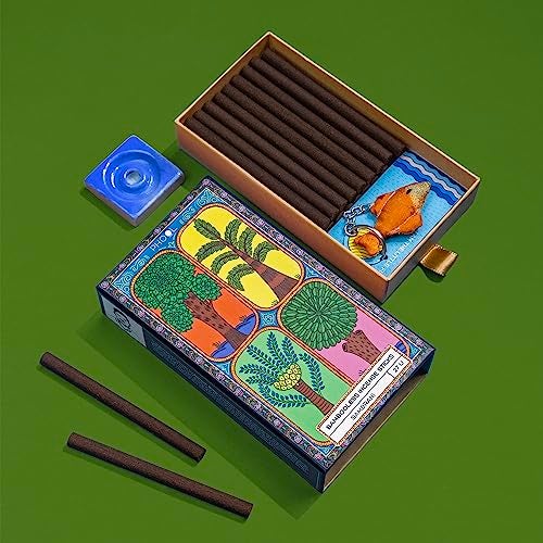 PHOOL LUXURY INCENSE عود فخامة PHOOL أعواد بخور بدون Bambooless | أعواد لُبان سامبراني للدعاء، الهفان والأرتي | عود طبيعي خالي من المواد الكيميائية ودخان | عطر يدوم طويلاً | حامل بخور مجاني | - Image 4