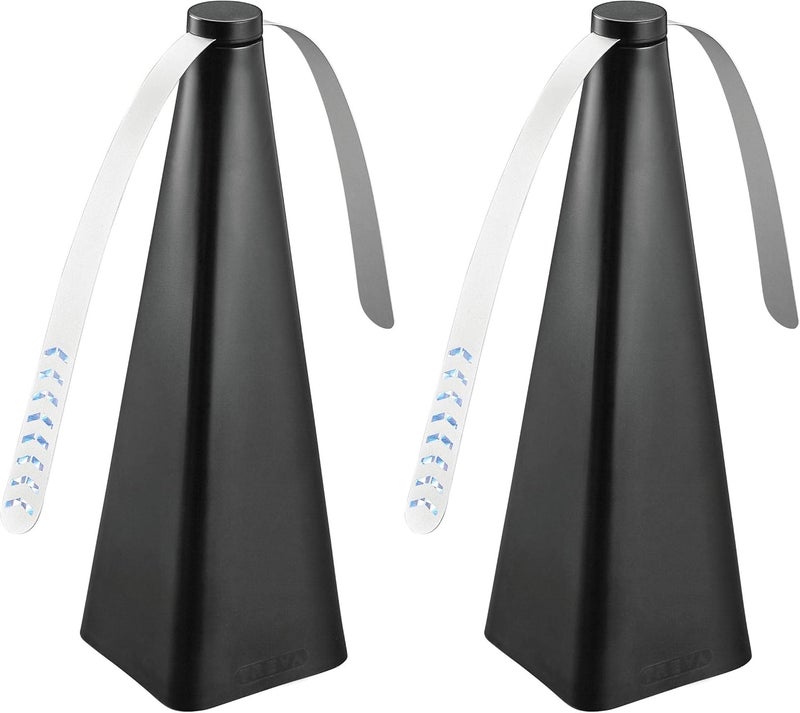 Treva مروحة طرد الحشرات مع شفرات هولوجرافية لطرد الحشرات والبعوض والذباب، مروحة تعمل بالبطارية 2 حزمة - Image 1