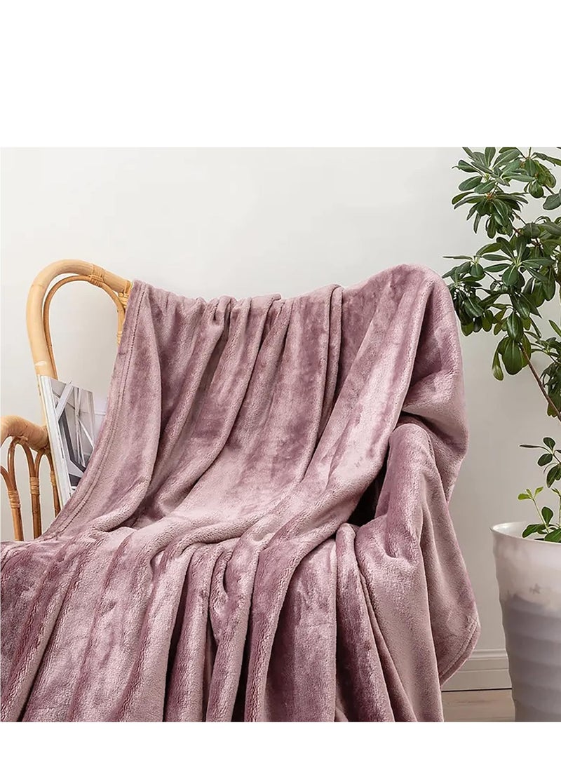 Moon Flannel and microfiber sofa Blanket Luxury  blanket Single size, lightweight and Comfortable for Bed and Sofa Super Soft and Warm  plain  - Image 1