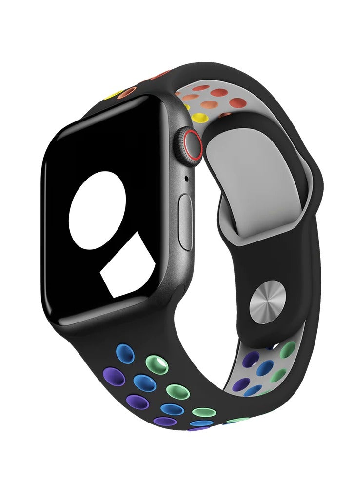HEXABEX Replacement Dot Silicone Strap for Apple Watch Compatible with 46mm/45mm/44mm/49mm  - Image 2