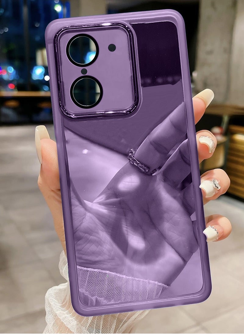 Wtech OnePlus Nord CE5 5G 2025 Soft Transparent TPU Camera Lens Protection Silicone Ultra Thin Phone Stylish Electroplated Camera Border Back Case Cover - Eggplant Purple - Image 2