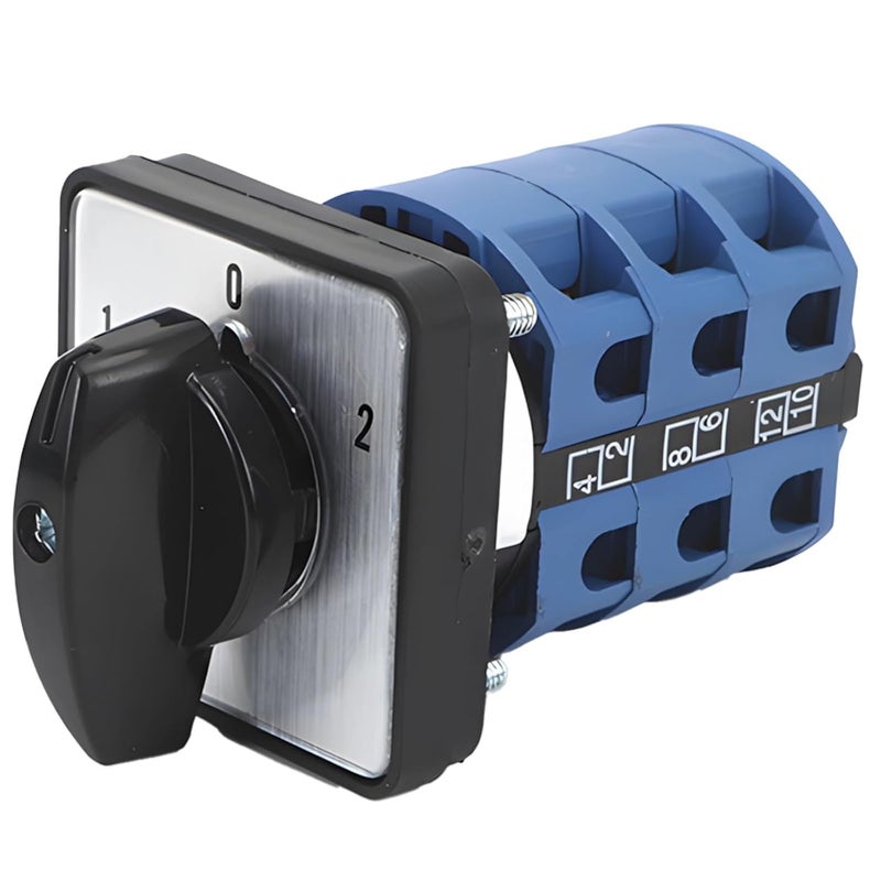 Flexible 3-Position Switch Szw26-25/D303.3, 63A Rated, Blue Plastic Housing for Device Switching - Image 1
