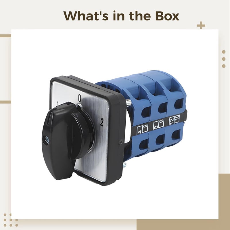 Flexible 3-Position Switch Szw26-25/D303.3, 63A Rated, Blue Plastic Housing for Device Switching - Image 2
