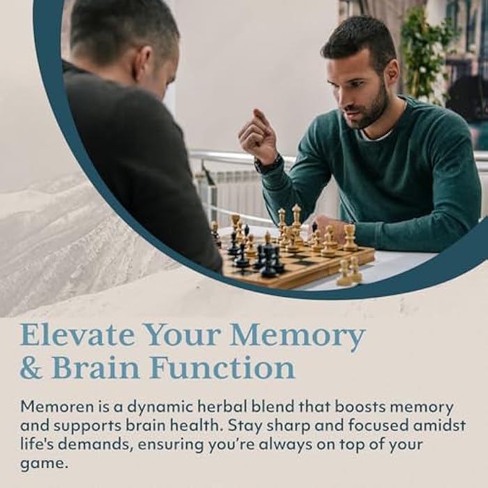R-U VED Memoren - Bacopa Supplements, Organic Bacopa Monnieri, Gotu Kola, Gingko, & Ashwagandha for Memory & Focus, Cognitive Support Pill for Adults - 60 Servings - Image 5