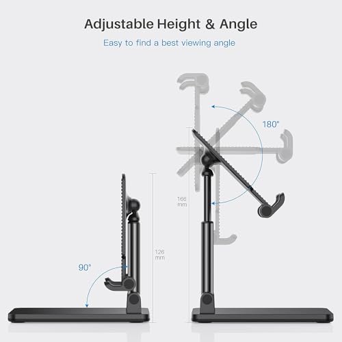 SOOPII Super Long Tablet + Mobile Stand with Strong Metal Body and Extra Stable Base with Anti-Slip Padding (Compatible with Tab, Smartphones, Ipad & Kindles, Devices Upto 14-inch Screen Size) - Image 3