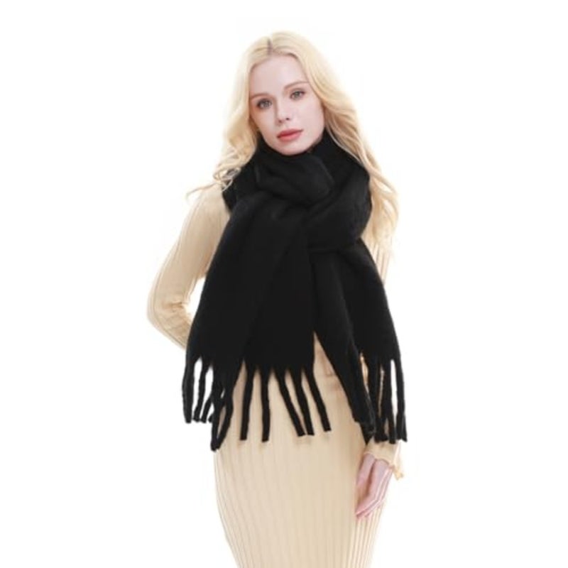 RIIQIICHY Chunky Scarf for Women Winter Warm Thick Scarves Oversized Blanket Scarf - Image 3
