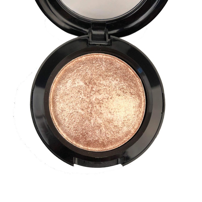 Mallofusa Single Shade Baked Eye Shadow Palette Glitter Powder in Shimmer 15 Metallic Colors Optional (Golden) - Image 1