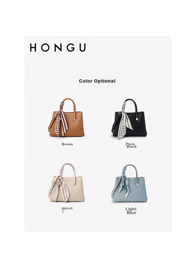 Hongu Honggu Women's Handbag, Shoulder Bag, Leather Tote Bag, Crossbody Bag, Scarf Matching, Dai Fei Bag, Qixi Gift For Girlfriend - Image 2
