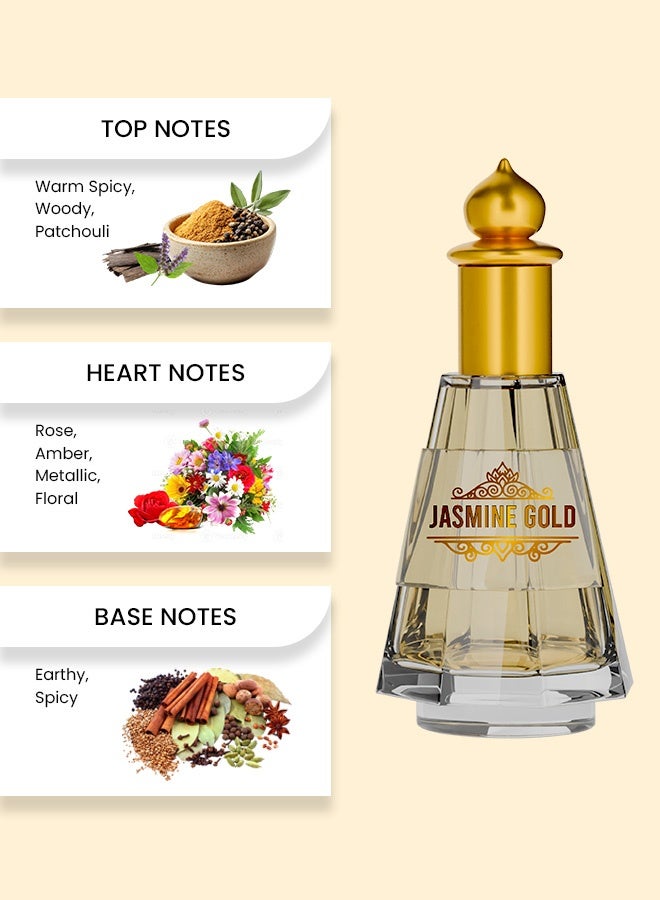 Atlantic Jasmine Gold 25 ML Refined Oil Fragrance with Spicy Florals and Earthy Elegance - Image 2