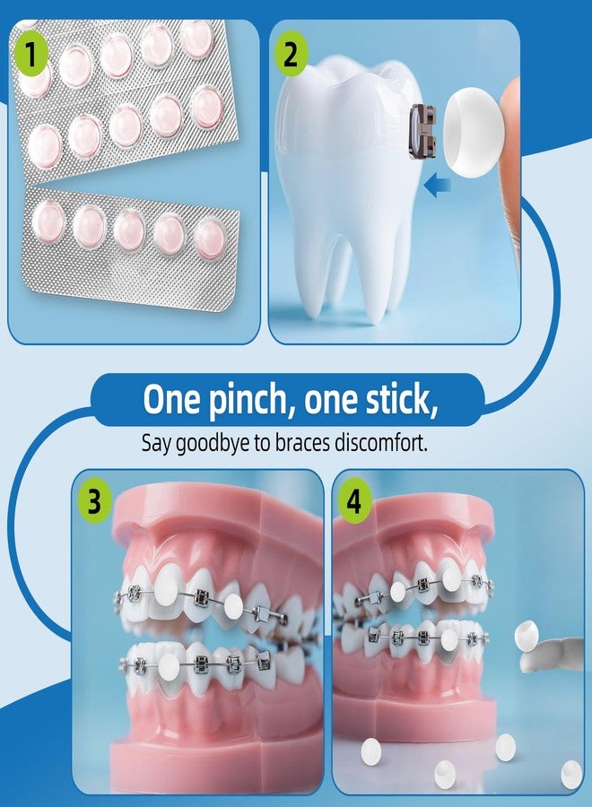 RioRand Orthodontic Wax for Braces Wax 120 Individual Hygienic Packaging Clear dental Wax Dots Portable and Easy to Tear Mint - Image 5