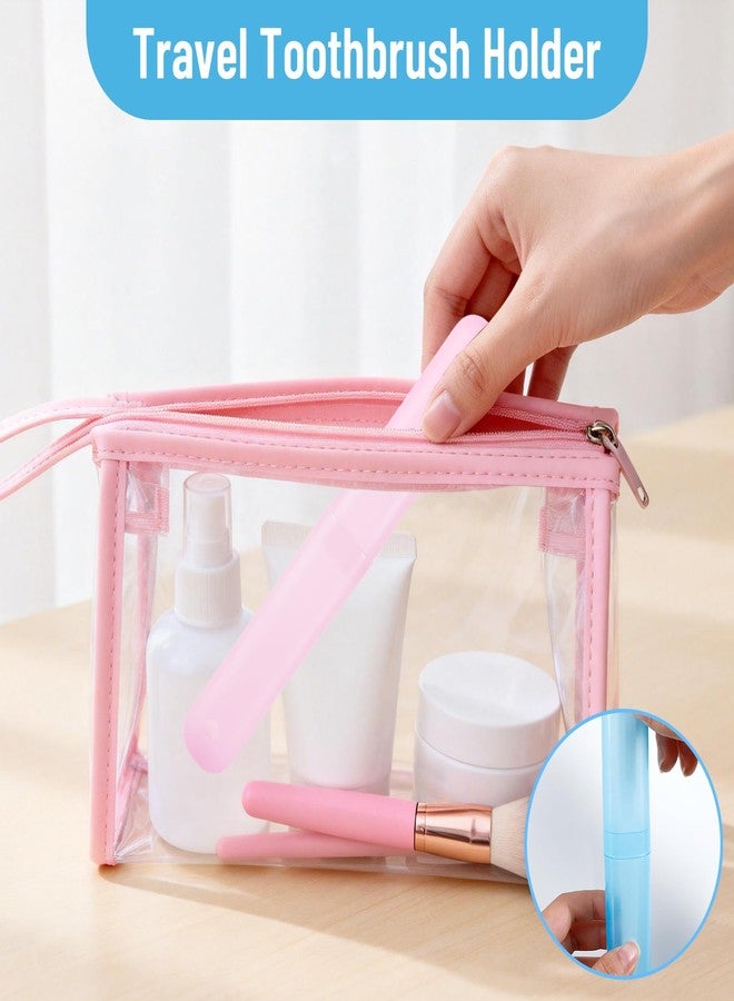 PLMMOUT 24 PCS Large Travel Toothbrush Holders, Portable Plastic Toothbrush Case, Travel Toothbrushes Storage Cases for Home, Business and Travel, 6 Assorted Colors, 0.79×1.02×7.64 Inch - Image 5