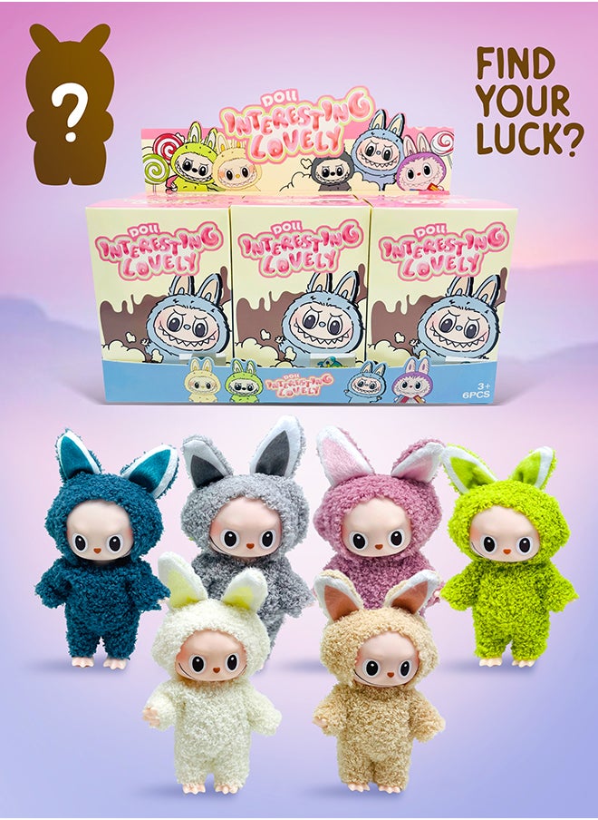 Galaxy Toys - Puffaroo Labubu The Monsters Mini Keychain Figure 7-Inch Blind Box Collectible Toy Assorted Random Design - Image 1