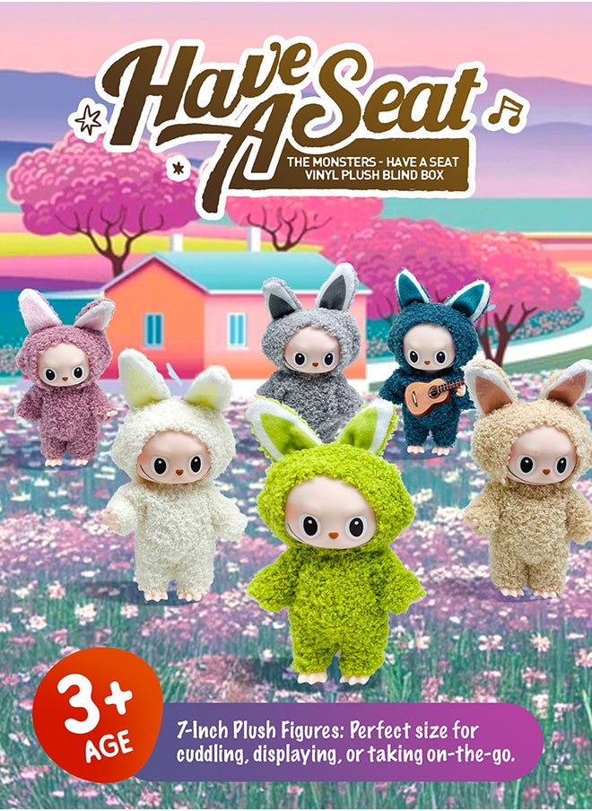 Galaxy Toys - Puffaroo Labubu The Monsters Mini Keychain Figure 7-Inch Blind Box Collectible Toy Assorted Random Design - Image 1