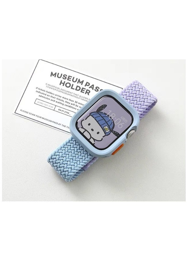 Sisily Blue Soft Silicone Protection Case for Apple Watch 44mm 45mm Cover  - Image 2