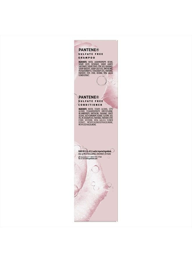 Pantene Nutrient Blends Miracle Moisture Boost Rose Water Shampoo & Conditioner Dual Pack for Dry Hair, Sulfate Free  - Image 2