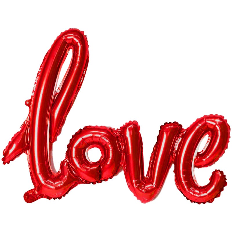KALOR Large Red LOVE Balloons Banner, 42 Inch Mylar Foil Letters Balloons for Wedding Bridal Shower Anniversary Party Decorations Supplies - Image 1