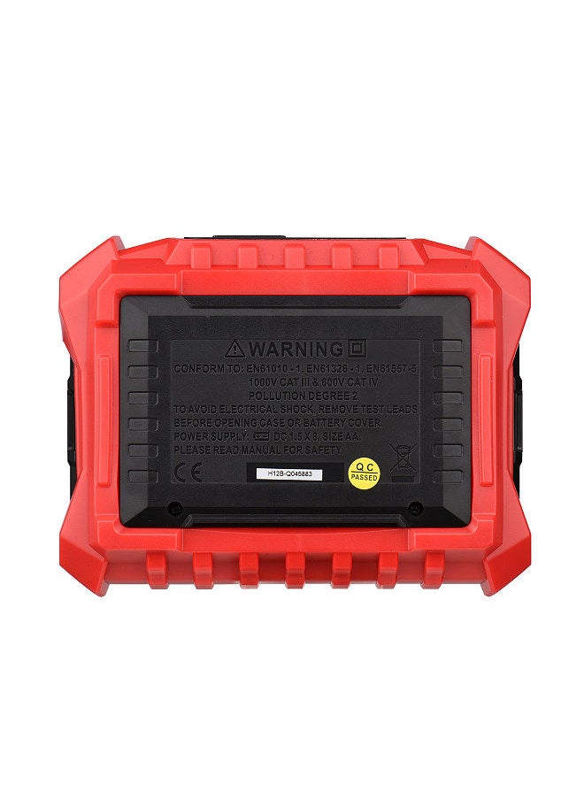 HABOTEST HT5910 4.7-inch LCD Digital Resistance Meter Leakage Switch Tester RCD/Loop Tester 1000 Data Storage Megohmmeter Voltmeter with Backlight
