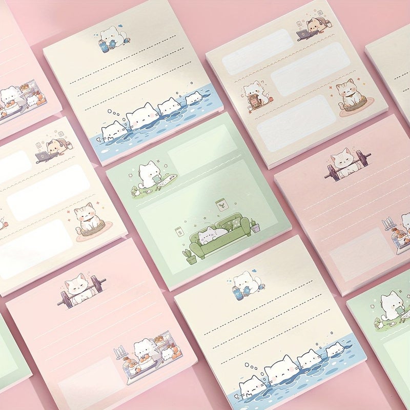 Cute Cat Self Stick Note Pads 3x3 For School Office Home Teacher Gifts - Image 4