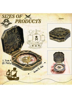 12 Pieces Pirate Party Favor Supplies Plastic Pirate Compass For Kids Antique Captain Toy Mini Compass Theme Party Favor For Halloween Pirate Birthday Party Decoration Pirate Cosplay Costume (Bronze) - pzsku/Z568129FECC77ED6C9494Z/45/_/1688537015/4bfcfeeb-3086-4754-a7b9-40ef195fbf4a