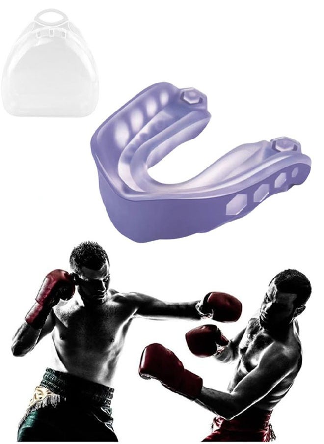 Generic Football Mouth Guard, Football Mouthpiece Sport Mouth Guard Sports Football Adult Mouth Guard MMA Mouthguard for Football, Basketball, Lacrosse, Hockey, Boxing (purple)  - Image 1