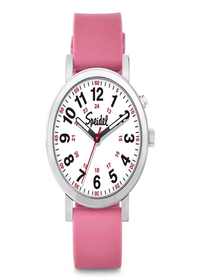 Speidel Glow Scrub Watch™,Electroluminescent Dial,Nurses,Doctors,Students 3ATM, Engraveable, Pink, Scrub GLOW - Image 1