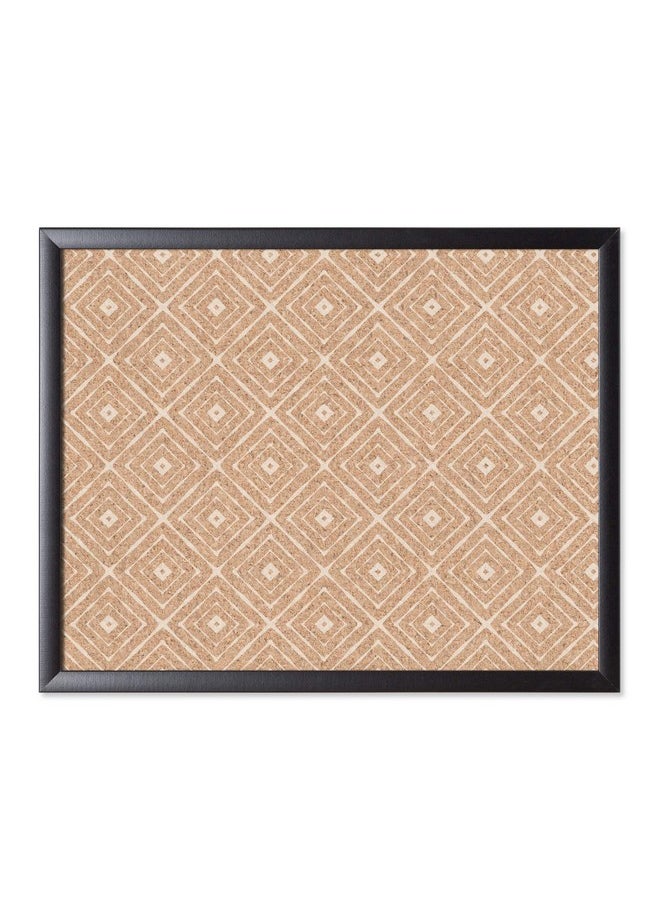 U Brands Fashion Cork Bulletin Board, 20 X 16 Inches, Black Wood Frame  - Image 1