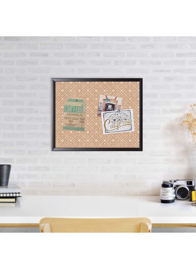 U Brands Fashion Cork Bulletin Board, 20 X 16 Inches, Black Wood Frame  - Image 3