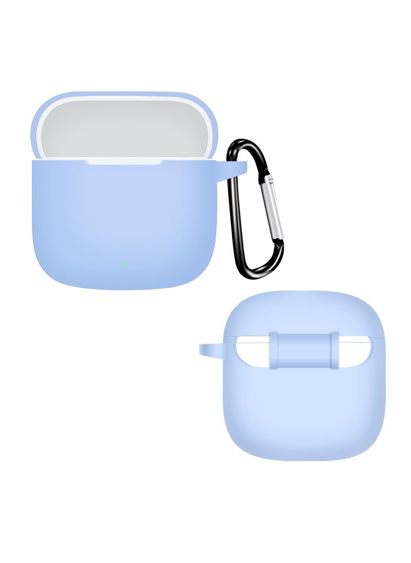 Youque Stylish Protective Silicone Case with Keychain Cover for Huawei FreeBuds SE 2 Light Blue  - Image 2