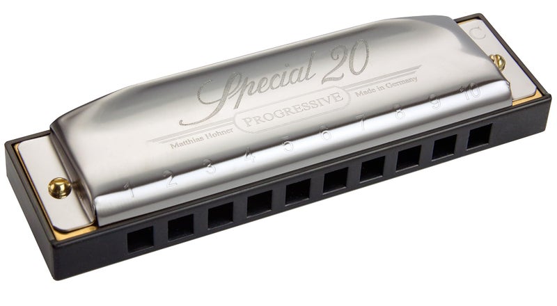 Hohner هونهير سبشال 20 هارمونيكا - مفتاح A مع حافظة، حقيبة، دليل عبر الإنترنت، وقماش تلميع أوستن بازار - Image 2