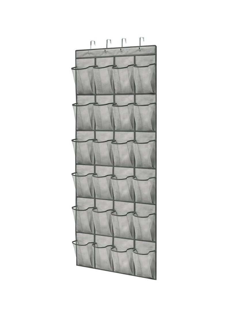24 Large Pockets Over The Door Shoe Organizer Hanging Shoe Rack Behind Closet Holder Hanger