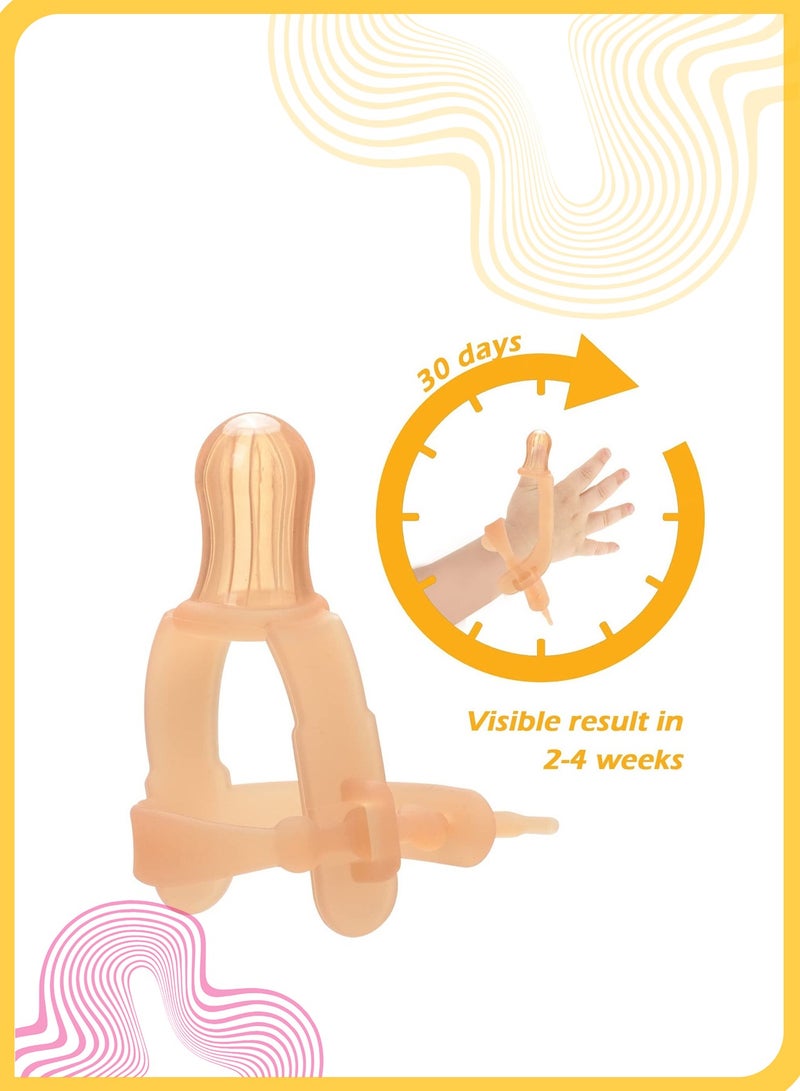 She&Little Thumb Sucking Stopper for Babies, Silicone Thumb Guard, Adjustable Wrist Strap, Safe & Non-Toxic, Helps Break Habit in 4 Weeks (Fits Both Hands) - Image 5
