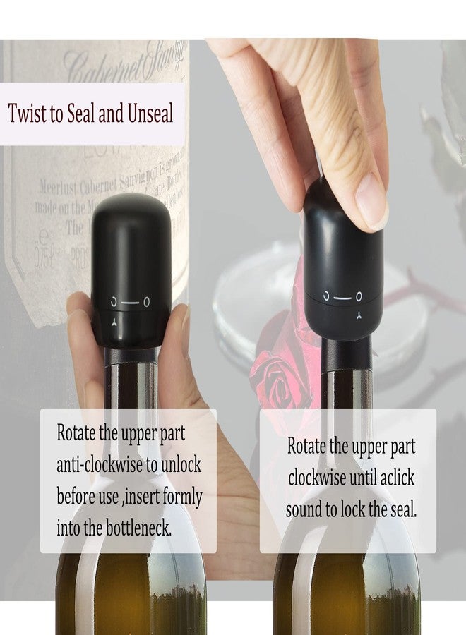 سدادات زجاجات النبيذ والشمبانيا من يوهوتاتش، عبوة من قطعتين، سدادات زجاجات الشمبانيا والنبيذ، قابلة لإعادة الاستخدام، مانعة للتسرب، تحافظ على نضارة الشمبانيا والنبيذ - Image 5