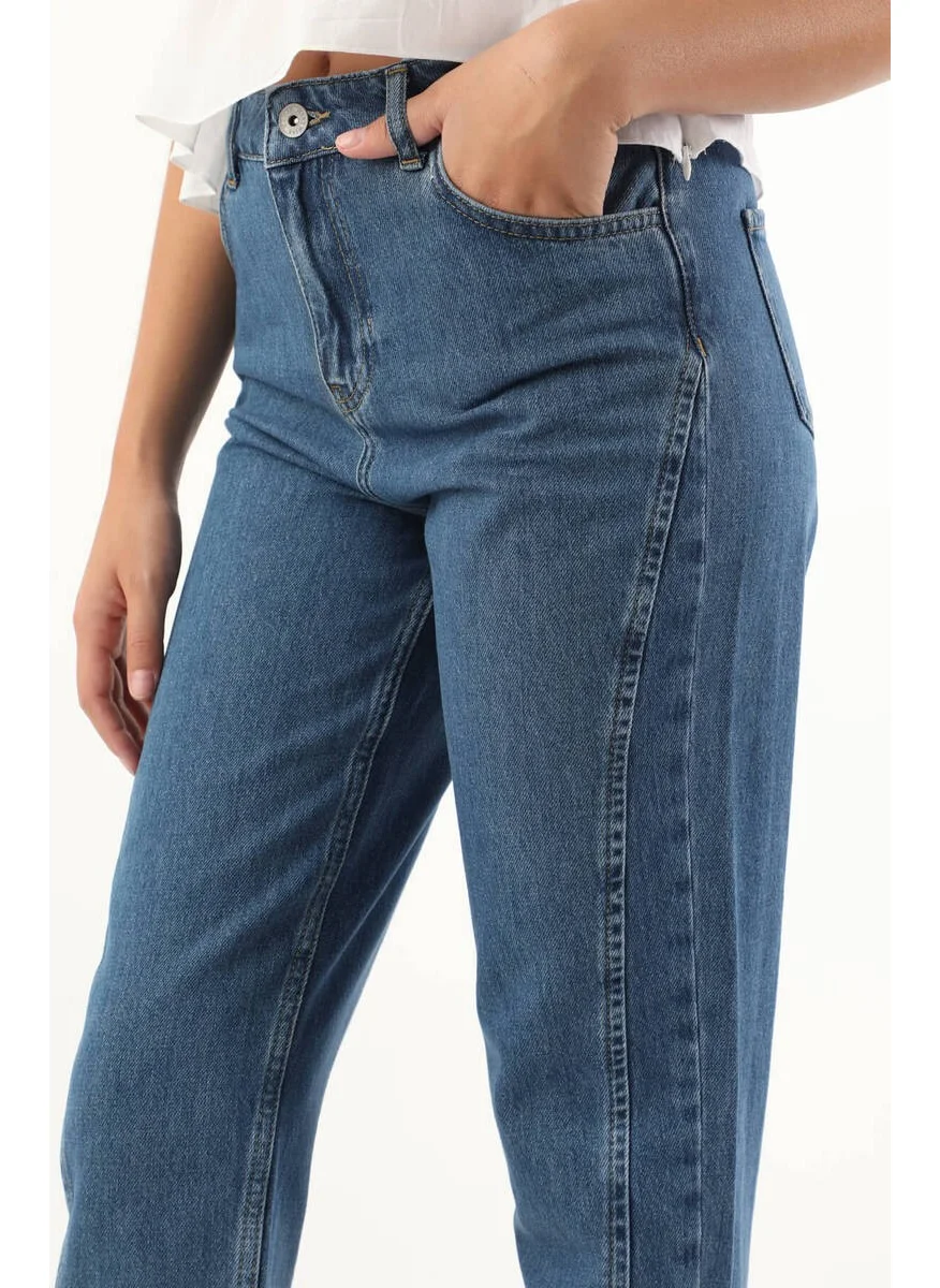 Banny Jeans Women High Waist Jeans Blue