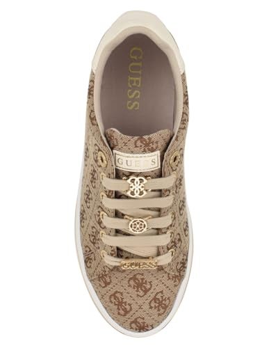Guess Women's Stasey Sneaker, Medium Brown/Pink Logo 210, 10 - Image 4
