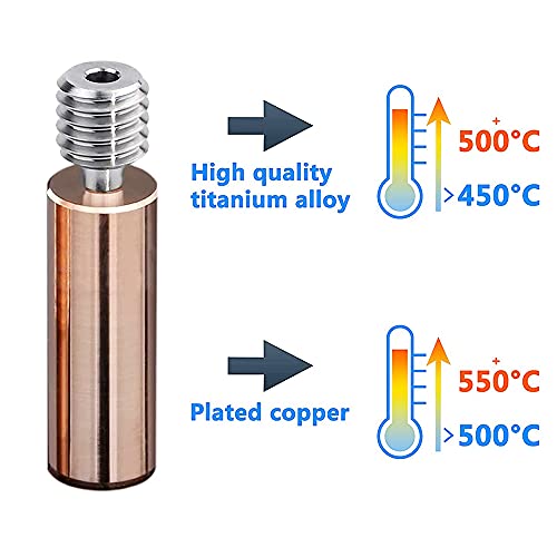 POLISI3D All Metal Bimetal Heatbreak Copper Titanium TC4 Throat High Temperature for Creality 3D Printer CR10 V3 S4 S5 Ender 3 V2 Ender3 pro Ender 5 CS3 Hotend Upgrade - Image 5