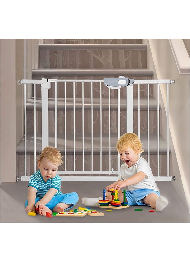 SKY-TOUCH Auto-Close Safety Baby Gate, Extra Wide Child Gate with 20 cm Extension Kit, Maximum Suitable for 104 cm, Baby Gates for Stairs and Doorways, Easy Install  - Image 1