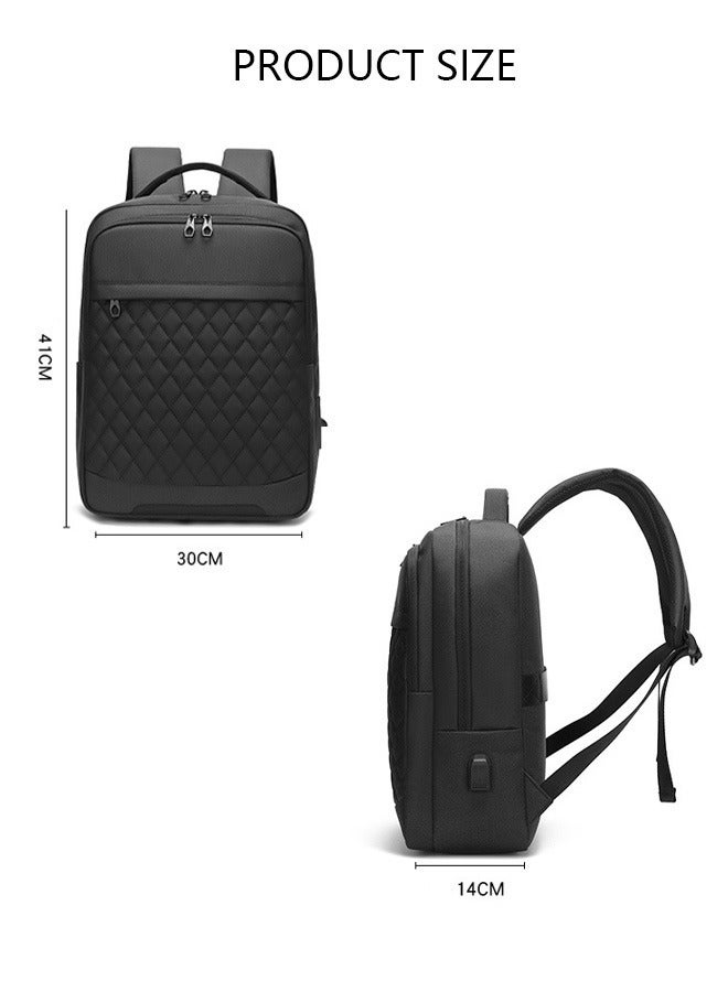 DUNISO Travel Laptop Backpack, Anti-Theft Durable Computer Bag with USB Charging Port, Waterproof College School Backpack with Adjustable Shoulder Strap, Lightweight Work Laptop Bag for Men & Women, Carry-on Backpack for Fits 15.6 Inch Notebook - Image 4