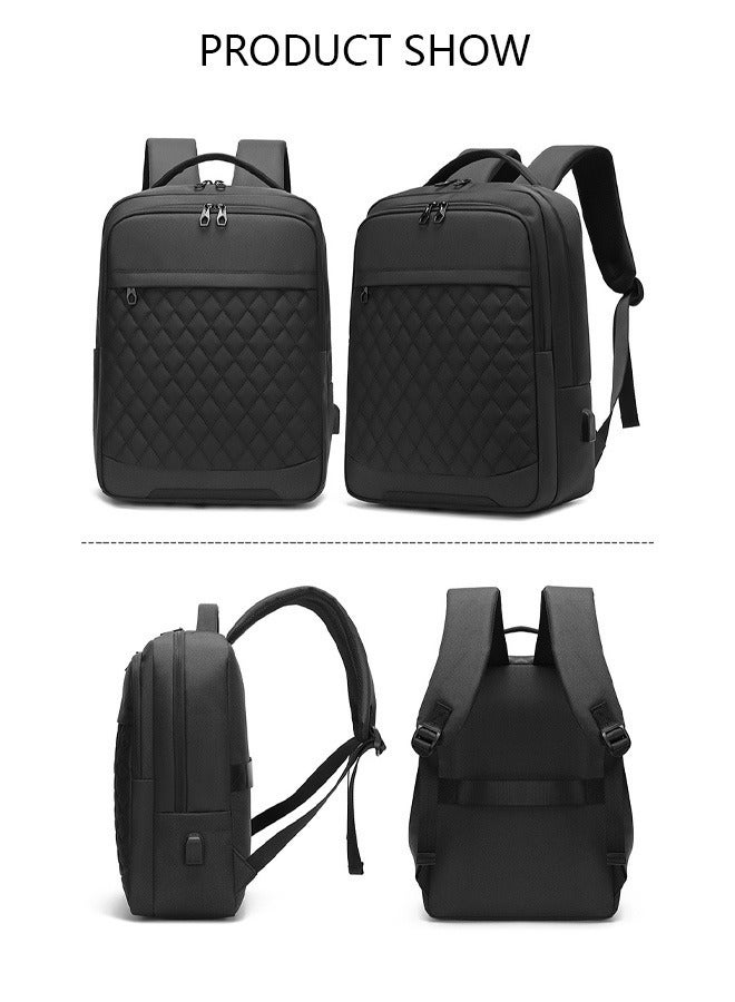 DUNISO Travel Laptop Backpack, Anti-Theft Durable Computer Bag with USB Charging Port, Waterproof College School Backpack with Adjustable Shoulder Strap, Lightweight Work Laptop Bag for Men & Women, Carry-on Backpack for Fits 15.6 Inch Notebook - Image 5