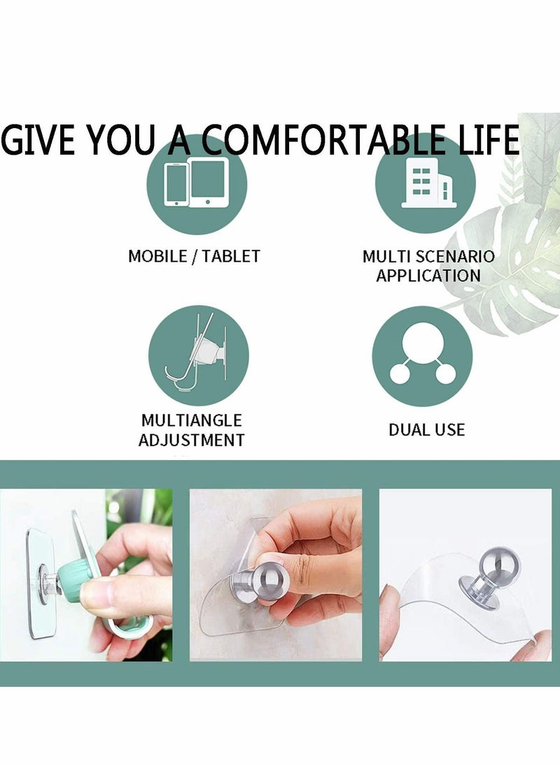 Y&D Wall Phone Holder, Shower Holder Adjustable Mount Hands Free Cell Stand for Bed Bathroom Kitchen Office Mobile All Phones(Black) - Image 5