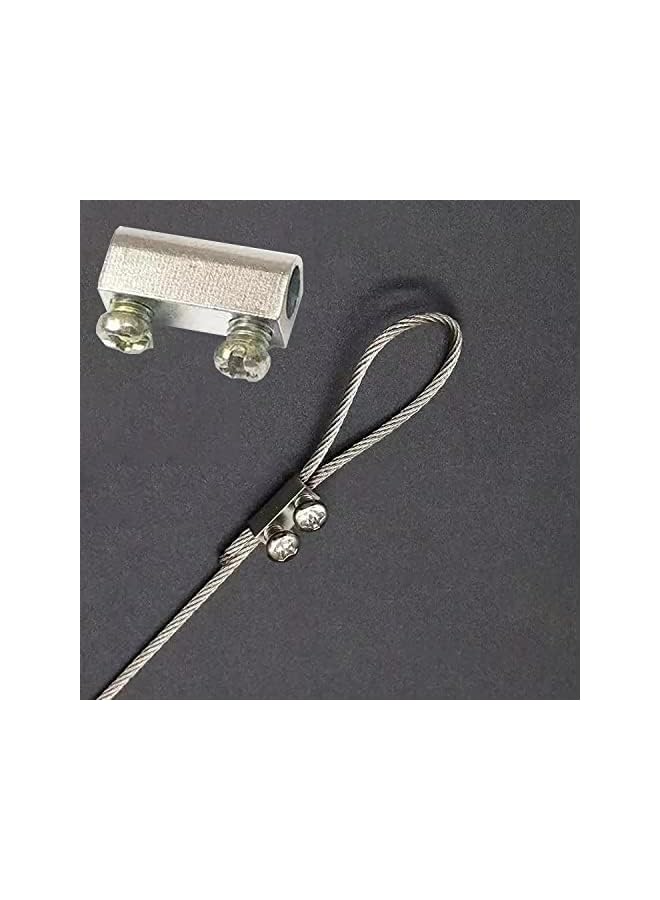 The Bros 20 قطعة مشبك كابل سلك فولاذي مطور جديد / ثقب مزدوج من الفولاذ المقاوم للصدأ (ثقب خط 3.0 مم) - Image 3