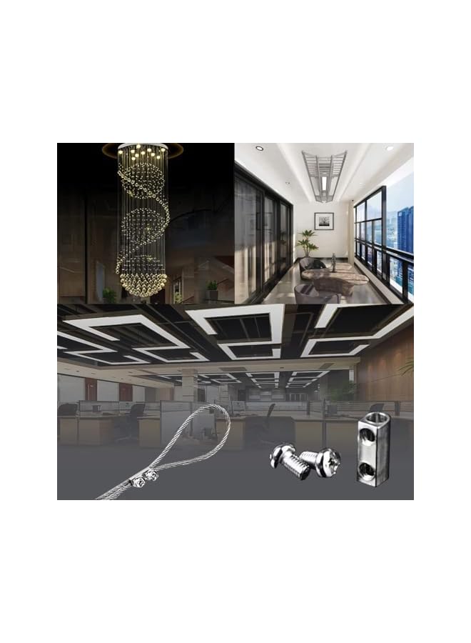 The Bros 20 قطعة مشبك كابل سلك فولاذي مطور جديد / ثقب مزدوج من الفولاذ المقاوم للصدأ (ثقب خط 3.0 مم) - Image 4